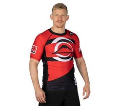 Fuji Vision MMA BJJ Jiu Jitsu ShortSleeve ShortSleeve SS Rashguard – Red