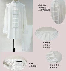 Women Men Milk Silk Martial Arts Uniform Yoga Tai Chi Set Kung Fu Wing Chun Suit