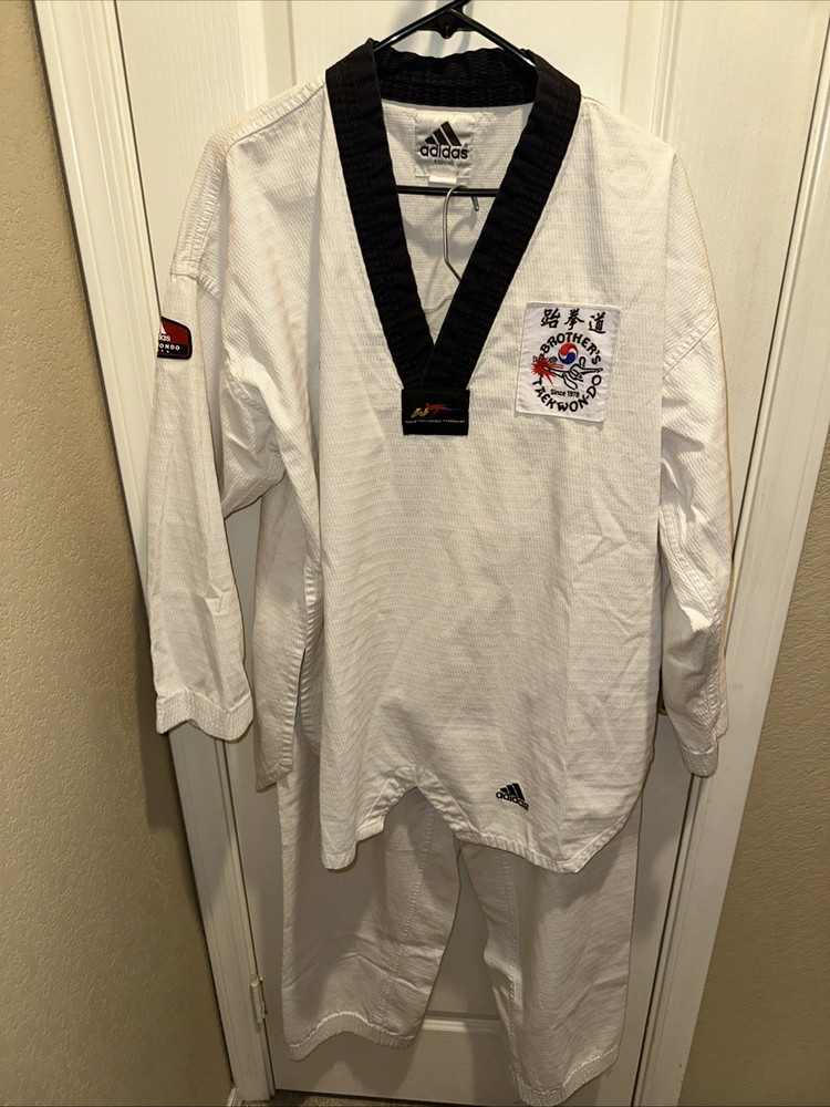 Vintage Adidas Taekwondo World Federation Uniform Set Size 5 190cm Korea TKD