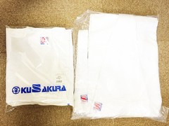 Japanese KUSAKURA AIKIDO Uniform Jacket Pants Obi Belt Set Size:5 White