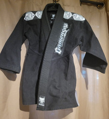 Gameness Gi Top Kids Youth Size 0 Black JiuJitsu Black