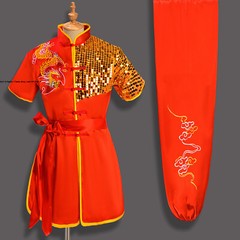 Kung Fu Performance Costumes Uniform Martial Arts Suits Wushu Dragon Embroidery