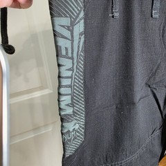 Venum Grappling Pants Black Ripstop BJJ MMA Training Drawstring