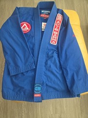Gracie Barra Wear Jiu Jitsu Blue Ripstop Long Sleeve Kimono Top Youth Size Y6
