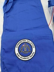 Symmetry Jiu-Jitsu Academy Gi Uniform Boys M3 Blue BJJ Training 380 GSM New