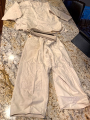 Judo Karate Uniform Lion Brand Made In Japan 70s Set w/ Pants & belt