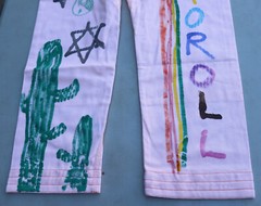 Camp High Collective x Shoyoroll Pink Jiu Jitsu Gi Pants A1 Hand Colored Art