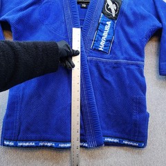 Hayabusa Gold Weave BJJ Jiu Jitsu Gi Jacket Top Youth Y3 Blue 100% Cotton Kimono