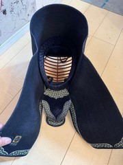 Japanese Kendo Men Head Gear Mask Size 68cm Hokkamuri Armor Equipment