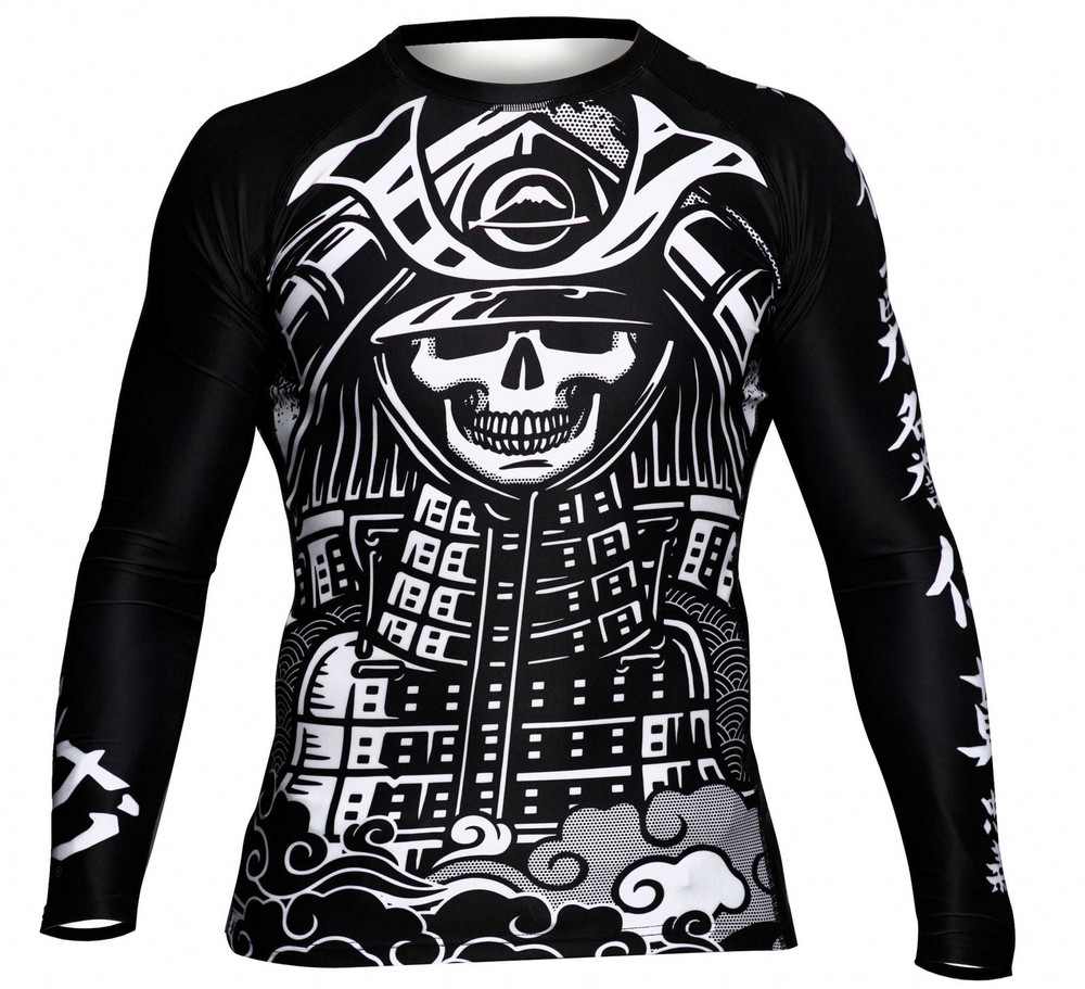 New Fuji Samurai Code MMA BJJ Jiu Jitsu LongSleeve Long Sleeve LS Rashguard Rash