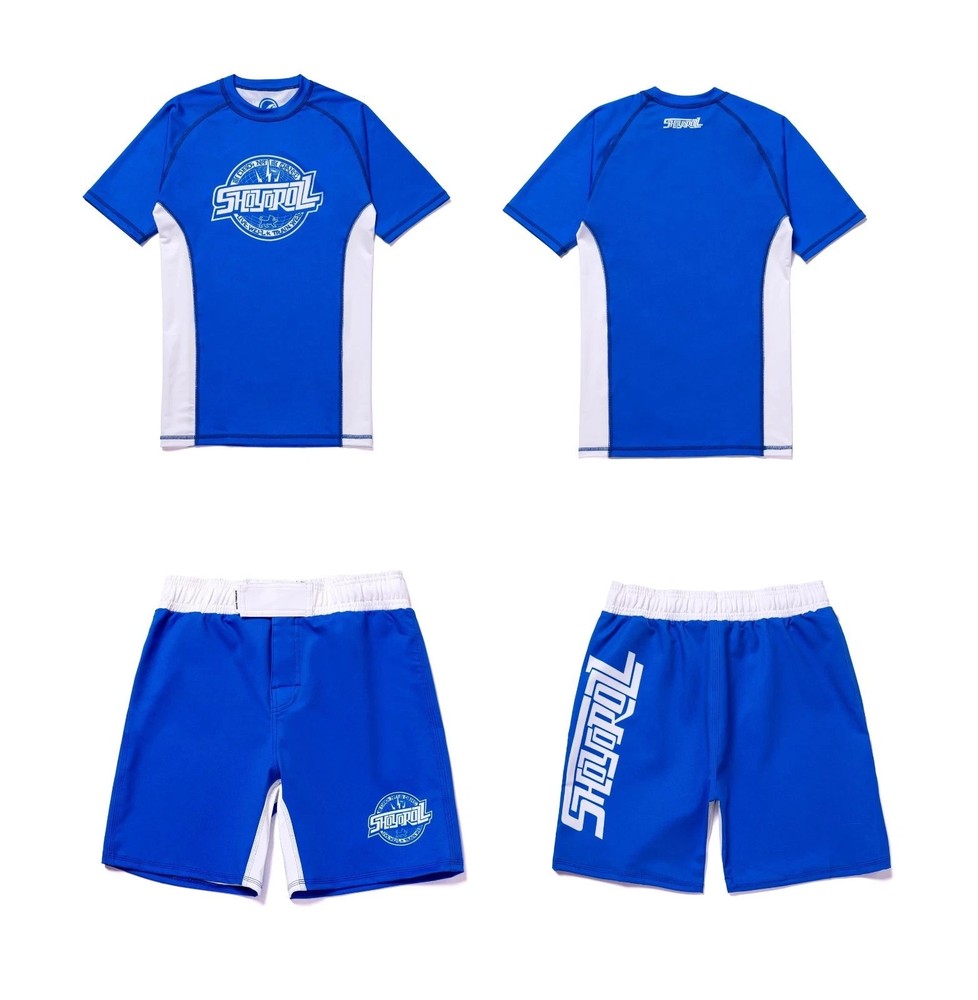 Shoyoroll Competitor 21.Blue Rash Guard SS & Short (Set) Bjj Uniform Jiu Jitsu