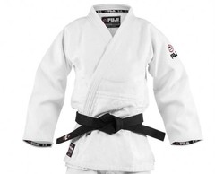 New Fuji BJJ Mens Womens Double Weave Judo Gi Kimono White Size 8 Jiu Jitsu