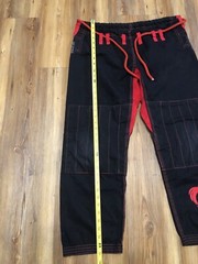 Global Martial Top And Pants Combo Mens Size A1 Black Jiu Jitsu Embroidery Adult