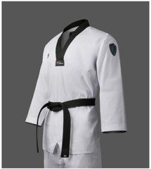 MOOTO Challenger Uniform with Black V-Neck WT (World Taekwondo) TKD Dobok