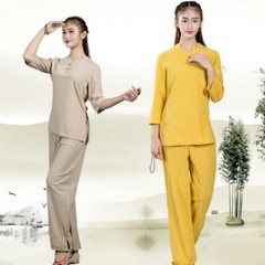 Chinese Adults Unisex Tai Chi Uniforms Kung Fu Clothing YOGA Fitness Zen Clothes