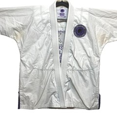 Rolles Gracie Jiu Jitsu Kimono Mens A2L White Purple MMA Jacket