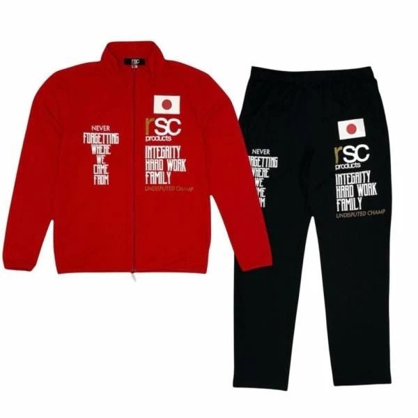RSC Products Hinomaru Dry Jersey Boxing Sports Wear Red Jacket and Pants Set