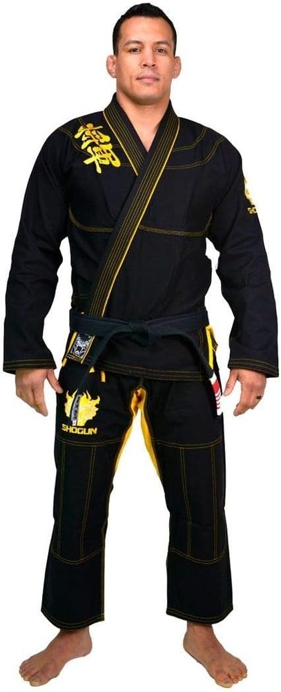 Shogun Fight 350GSM Black Gold BJJ Gi Lightweight Brazilian Jiu Jitsu A0