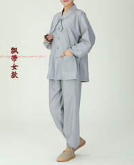 Women’s Suits Buddhist Monk Religion Clothing Sets Lay Shirt+Pants Uniforms Set