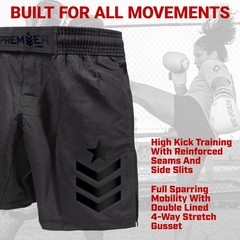 Revgear Youth MMA and Boxing Shorts, Muay Thai Kickboxing Gear, Elastic Waist…