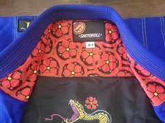 Shoyoroll Gi Blue Jiu-Jitsu Kimono Karate Kung Fu Uniform Pants Snake Size A-1