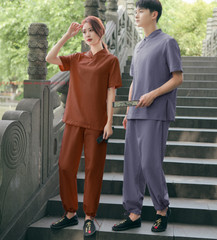 New Women Chinese Martial Arts Wushu Tai Chi Yoga Set Linen Kung Fu Suit Uniform