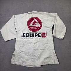Gracie Barra Jiu Jitsu Kimono Set White Top Pants Equipe GB 5/180 Uniform Logo