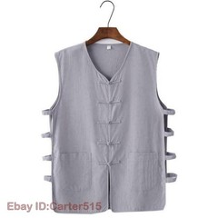 Chinese Kung Fu Tai Chi Vest Sleeveless Garment Martial Arts Wingchun Uniform