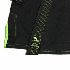 Hawk Jiu-Jitsu BJJ Gi Kids K2 Black Green Stitching Kimono Jacket