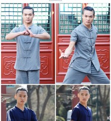 Martial arts leader’s new martial arts suit men’s spring autumn short sleeve