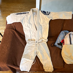 Shoyoroll BJJ Jiu-Jitsu Gi Uniform A1 Adult Unisex off White/Blue w/ bag