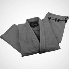 Brazilian Jiu Jitsu BJJ Gi Uniform Adult Grappling Kimono Grey with Belt