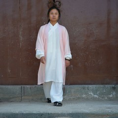 China Wudang Taoist Robe Martial arts kung Fu Performance Uniforms Tai Chi Veil