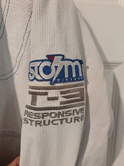 STORM Set White Gi BJJ Top Bottom Kimono Size A2