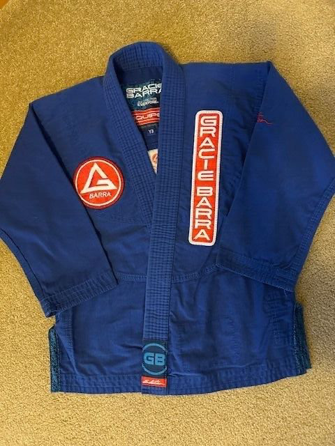 GRACIE BARRA Jiu Jitsu Equipe GB Ripstop Kimono Jacket BLUE Kids Unisex Size Y3
