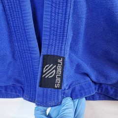 Sanabul Gi Top Blue Gray Size A1 BJJ Jiu Jitsu Uniform Suit Jacket Martial Art