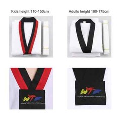 WTF Karate Children Judo Adult Long Sleeve White Taekwondo Clothing Uniforms