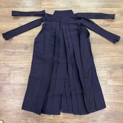Japanese Kendo Hakama Pants Kimono Navy Blue Embroidered Size 2.3 Kids