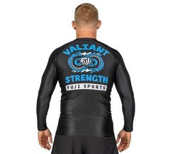Fuji Valiant Strength MMA BJJ LongSleeve Long Sleeve LS Rashguard – Black/Blue