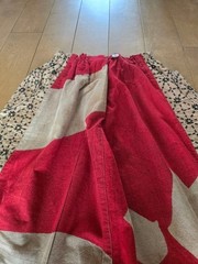 Repurposed Vintage Fabric: Handmade Judo Uniform And Banner, Persimmon-Dyed