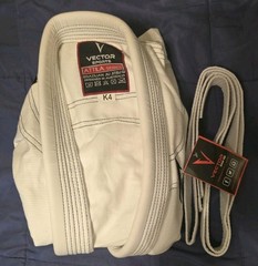 Vector Sports Gi White Size K4 Attila Series Brazilian Jui Jitsu New W/Tags