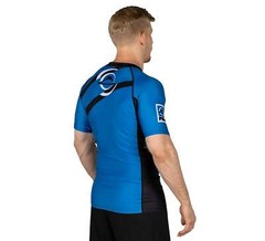 Fuji Vision MMA BJJ Jiu Jitsu ShortSleeve ShortSleeve SS Rashguard – Blue