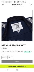 Albino and Preto Mil-Spec Brasil Navy A1L BJJ Jiu Jitsu Uniform Kimono GI