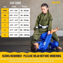Elite Sports IBJJF Ultra Light BJJ Brazilian Jiu Jitsu Gi for Kids with Presh…