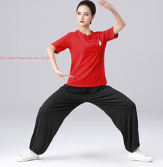 Men Women Chinese Tai Chi Uniforms Kung Fu Wushu Martial Arts Exercise Clothing