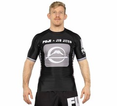 Fuji MMA BJJ Jiu Jitsu ShortSleeve Short Sleeve SS Rashguard – Black / Gray
