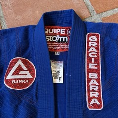 Gracie Barra Storm Kimonos Gi Jiu Jistu Blue Kids Size Y2 Top Only