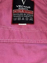 Vector Sports Gear Attila Series Kids Size K0 In Pink – Top Only Jiu Jitsu Gi