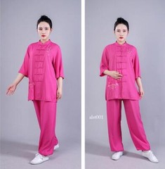 Summer Women Cotton Tai Chi Uniform Kung Fu Suit Martial Arts Wing Chun Clothes