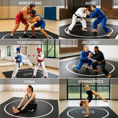 Grappling Mat 10×10 Black Foam 3cm Wrestling BJJ Jiu-Jitsu